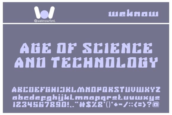 Age of Science and Technology: A Bold Font for Modern Design