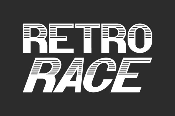 Retro Race: A Bold and Cool Lettered Display Font for Strategic Creativity