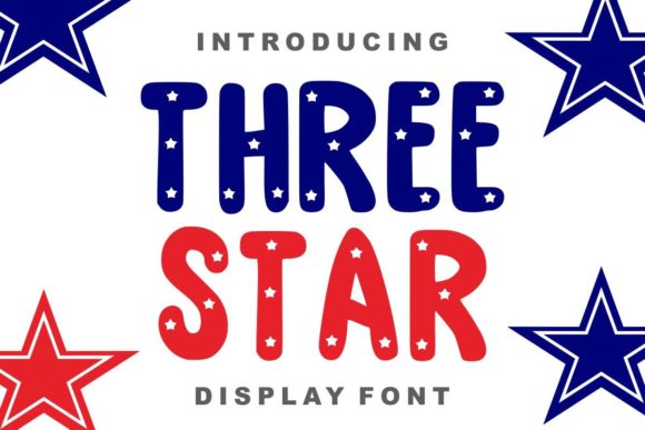 Three Star: A Bold, Playful Font for Strategic Design Choices