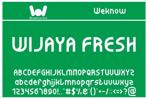 Wijaya Fresh: A Stylish and Versatile Display Font for Creative Projects